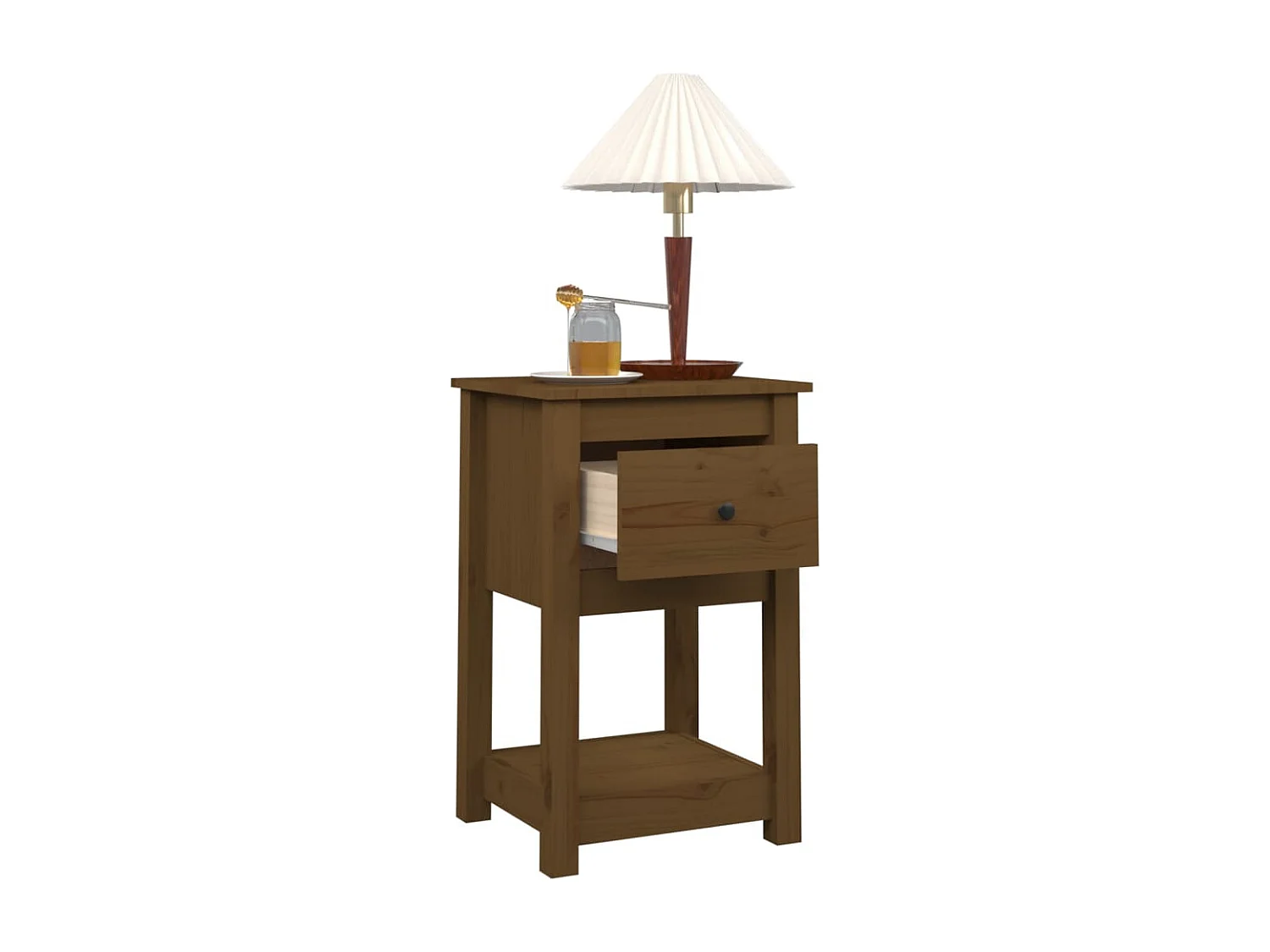 Fourmies  Tables de chevet 2 pcs Marron miel 40x35x61,5 cm Pin solide