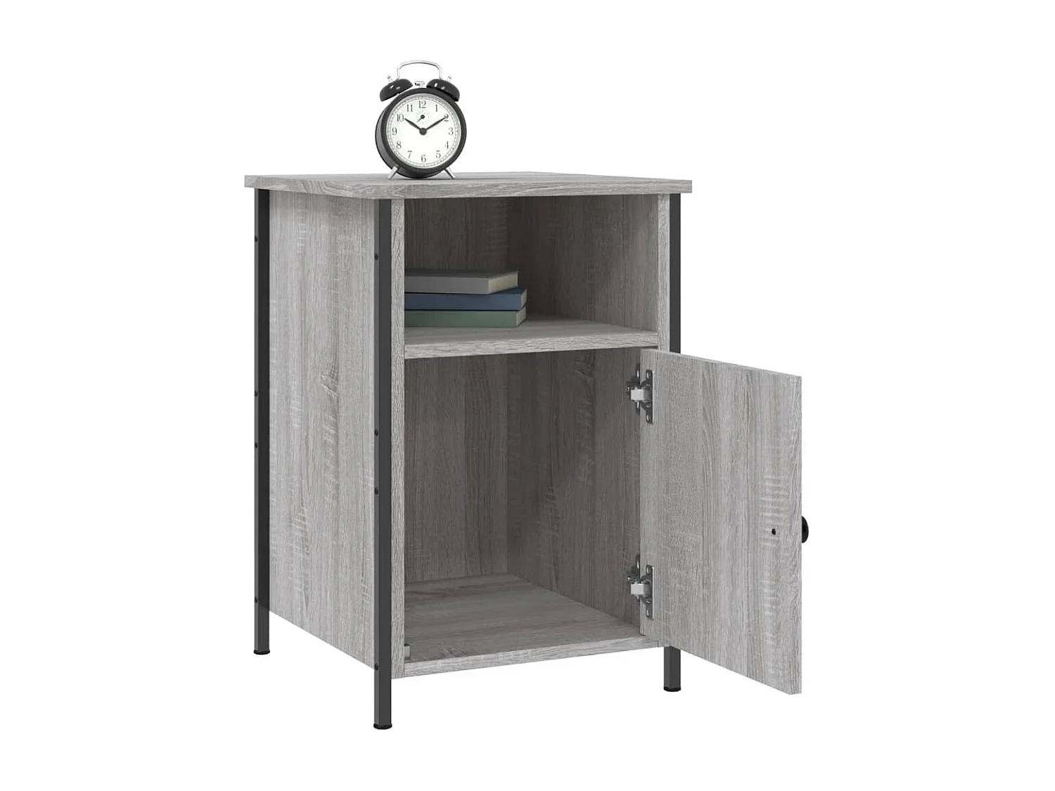 Lindra  Table de chevet sonoma gris 40x42x60 cm bois d'ingénierie