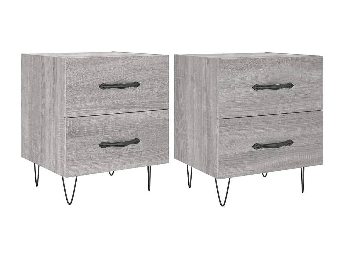 Alameda  Tables de chevet 2 pcs sonoma gris 40x35x47,5 cm