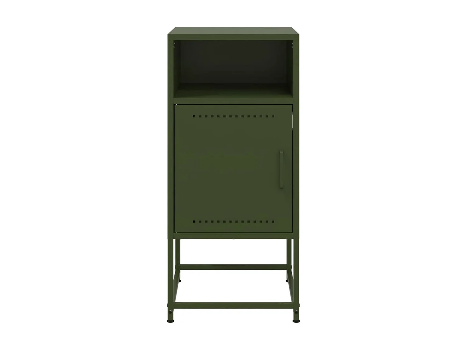 Jacek  Tables de chevet 2 pcs vert olive 36x39x78 cm acier
