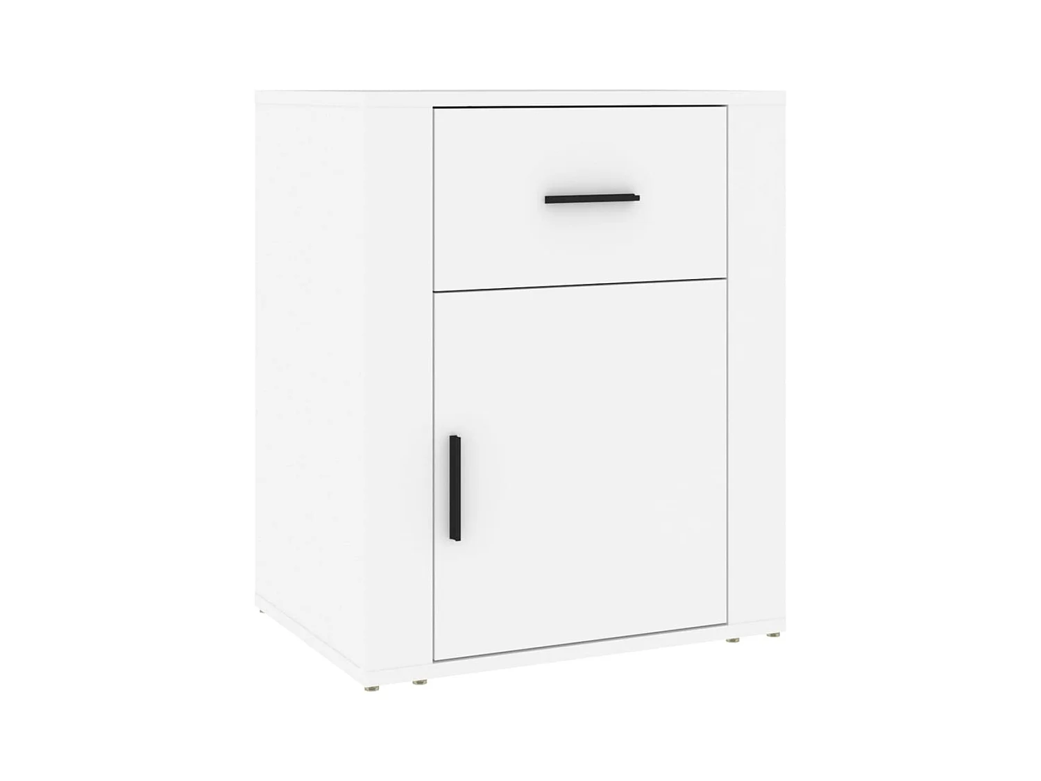 Arkport  Table de chevet Blanc 50x36x60 cm Bois d'ingénierie