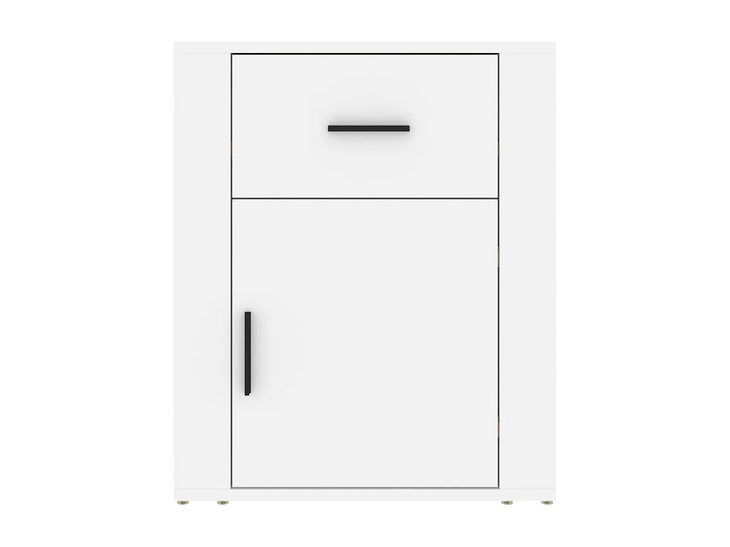 Arkport  Table de chevet Blanc 50x36x60 cm Bois d'ingénierie