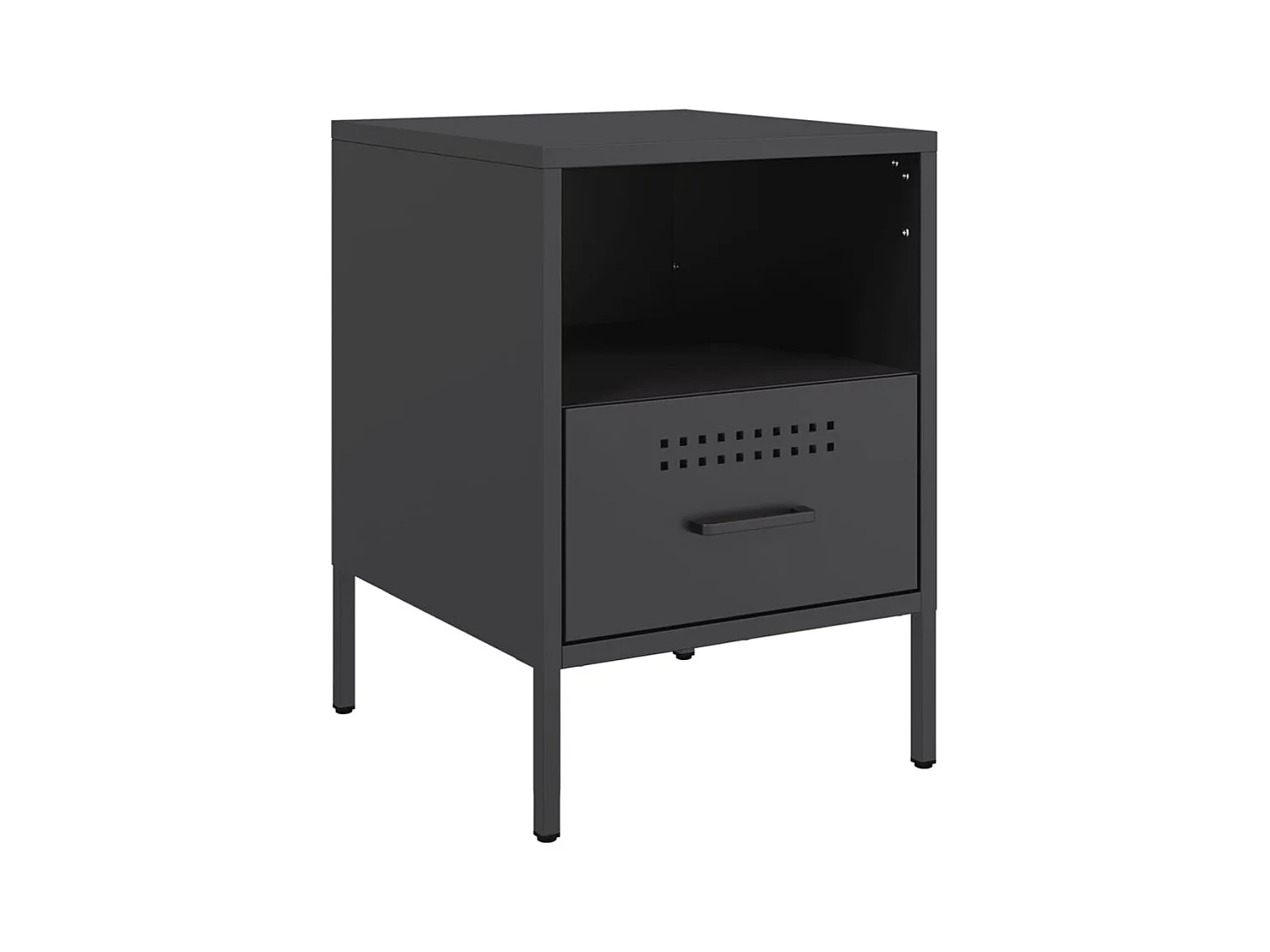 Sundby  Tables de chevet 2 pcs noir 36x39x50,5 cm acier