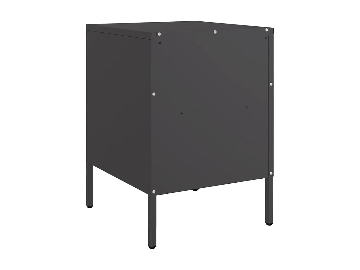 Sundby  Tables de chevet 2 pcs noir 36x39x50,5 cm acier