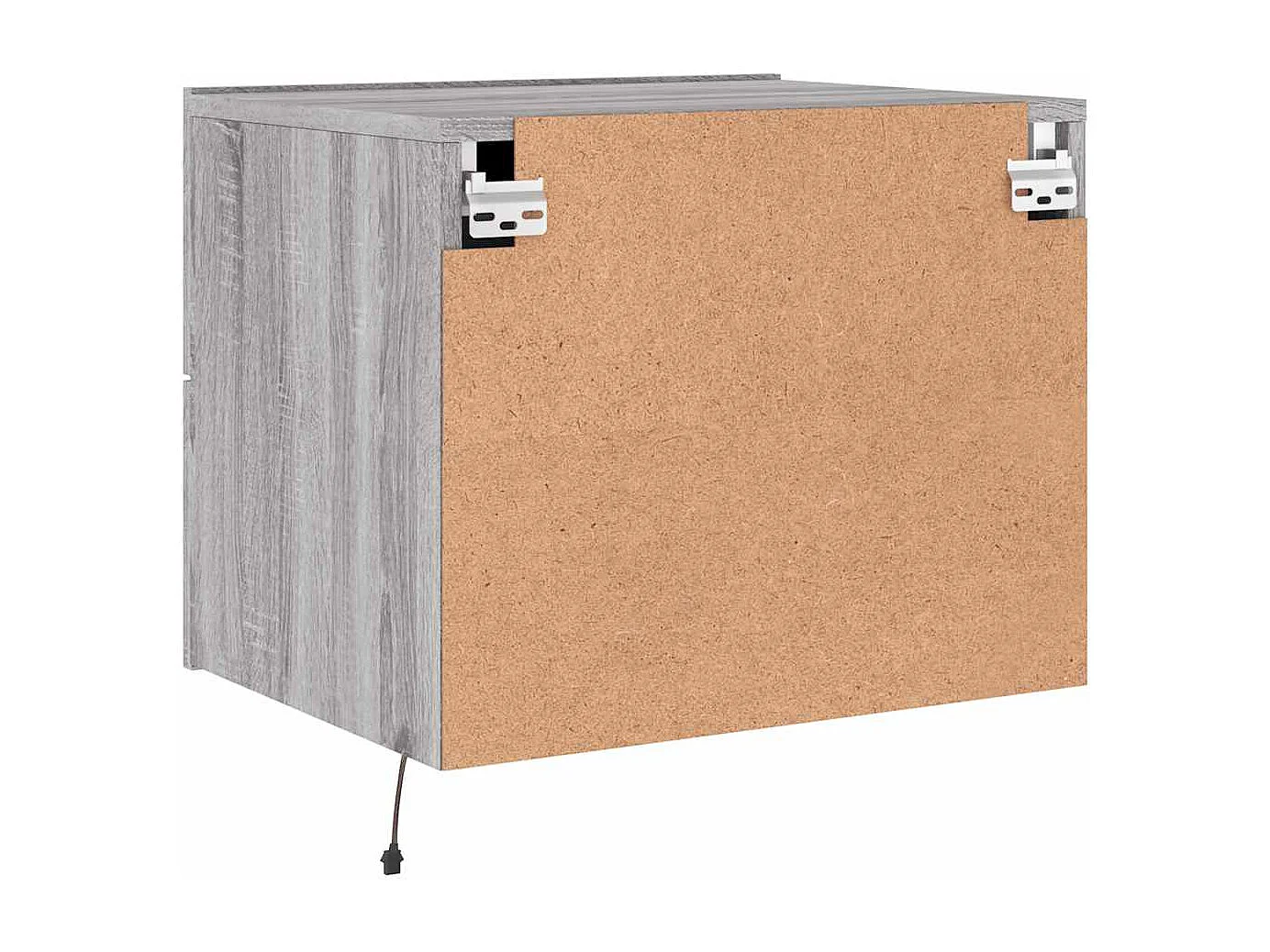 Rhylan  Tables de chevet murales avec lumières LED 2 pcs sonoma gris