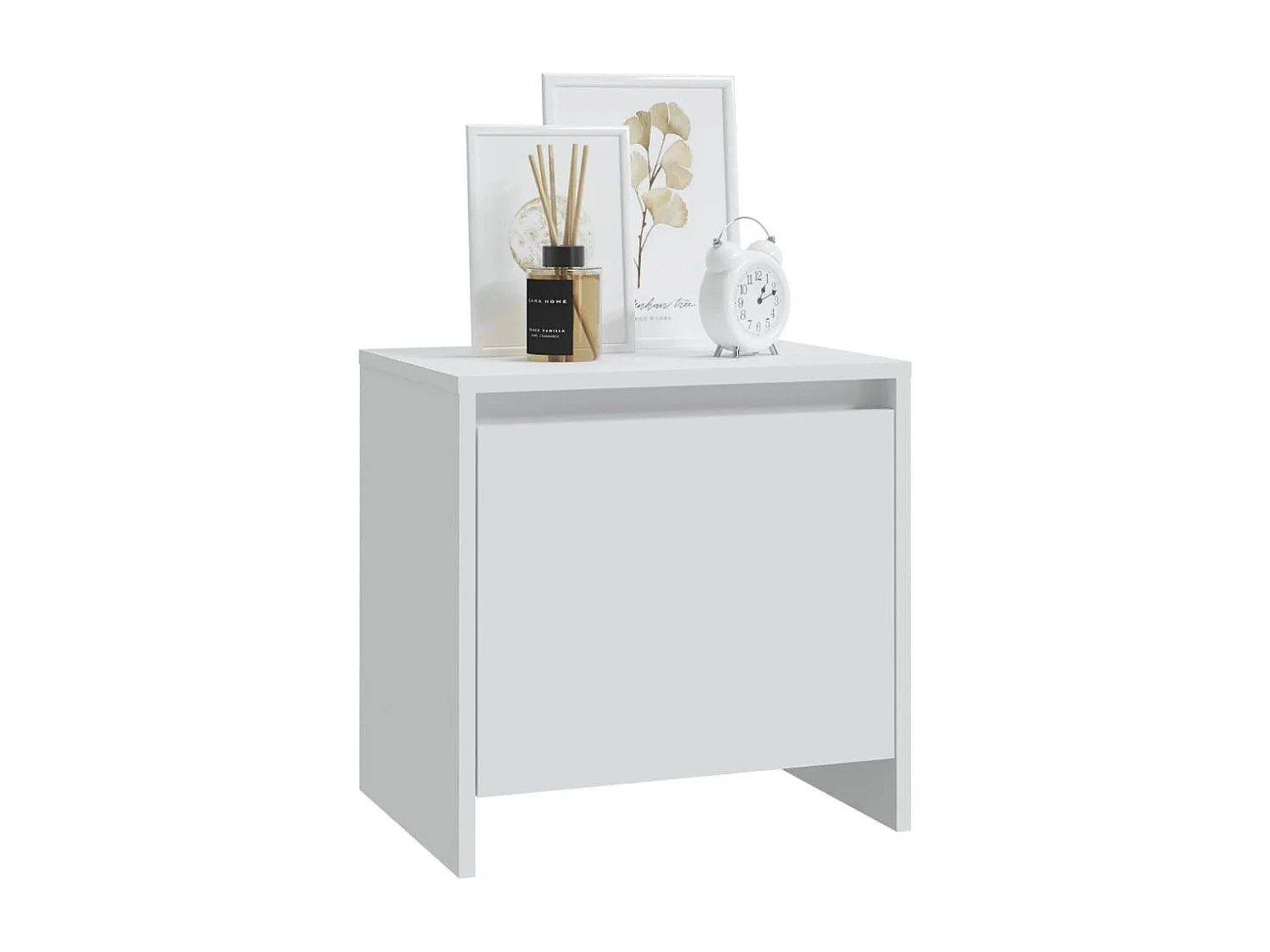 Little Rock  Mesitas de noche 2 uds madera ingeniería blanco 45x34x44,5 cm