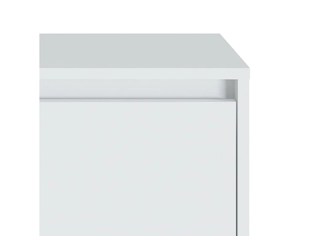 Little Rock  Tables de chevet 2 pcs blanc 45x34x44,5 cm bois d'ingénierie