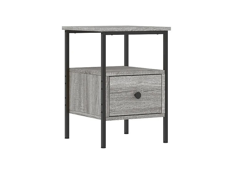 Broadlands  Table de chevet sonoma gris 34x36x50 cm bois d'ingénierie