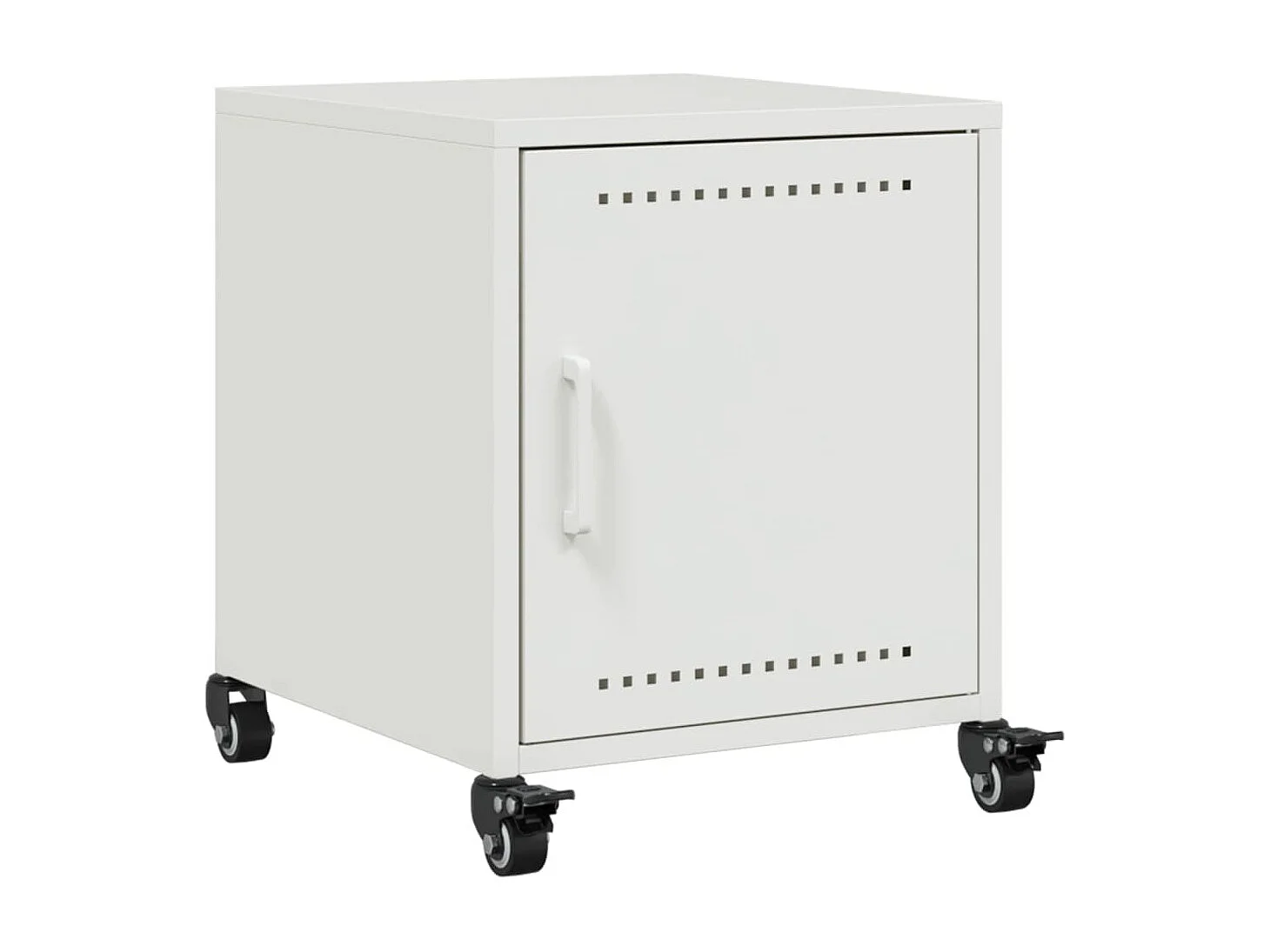 Crestline  Tables de chevet 2 pcs blanc 36x39x43,5 cm acier