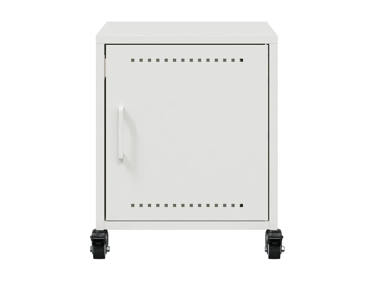 Crestline  Tables de chevet 2 pcs blanc 36x39x43,5 cm acier