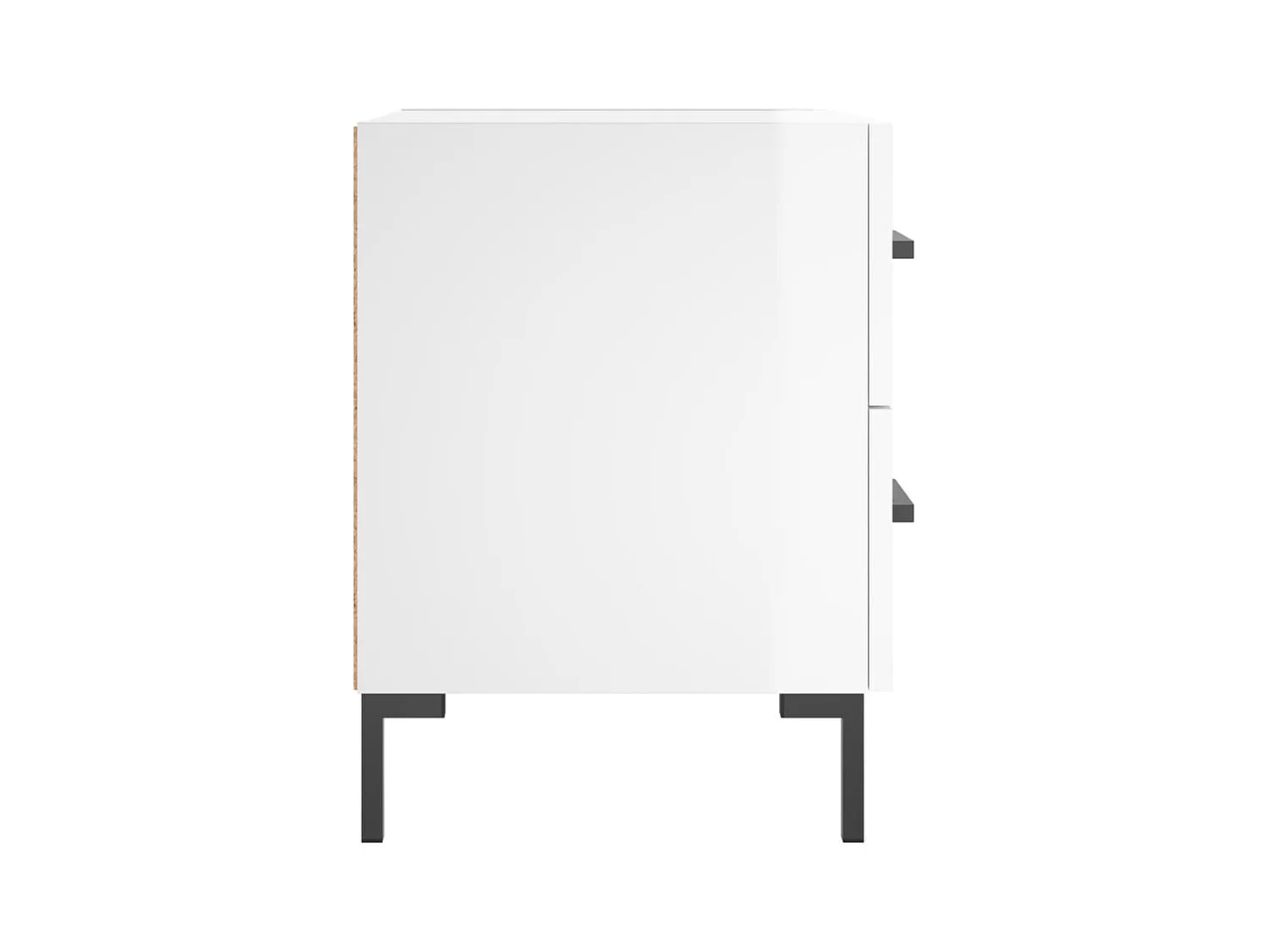 Myrion  Tables de chevet 2 pcs blanc brillant 40x35x47,5 cm