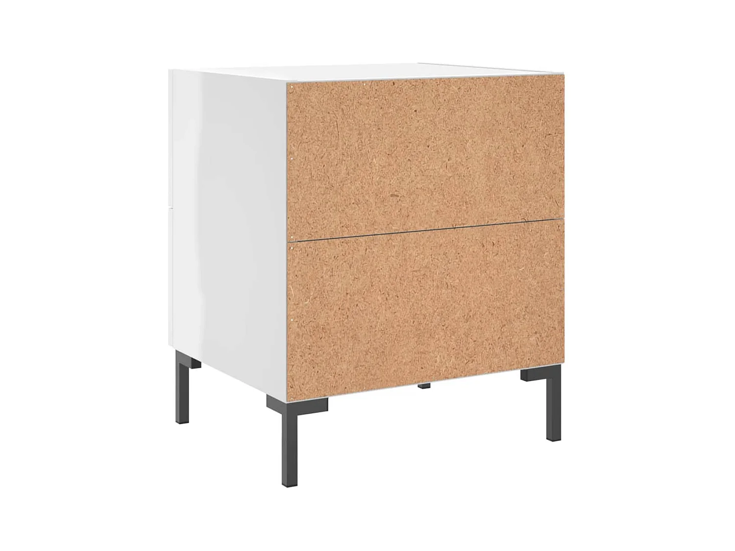 Myrion  Tables de chevet 2 pcs blanc brillant 40x35x47,5 cm