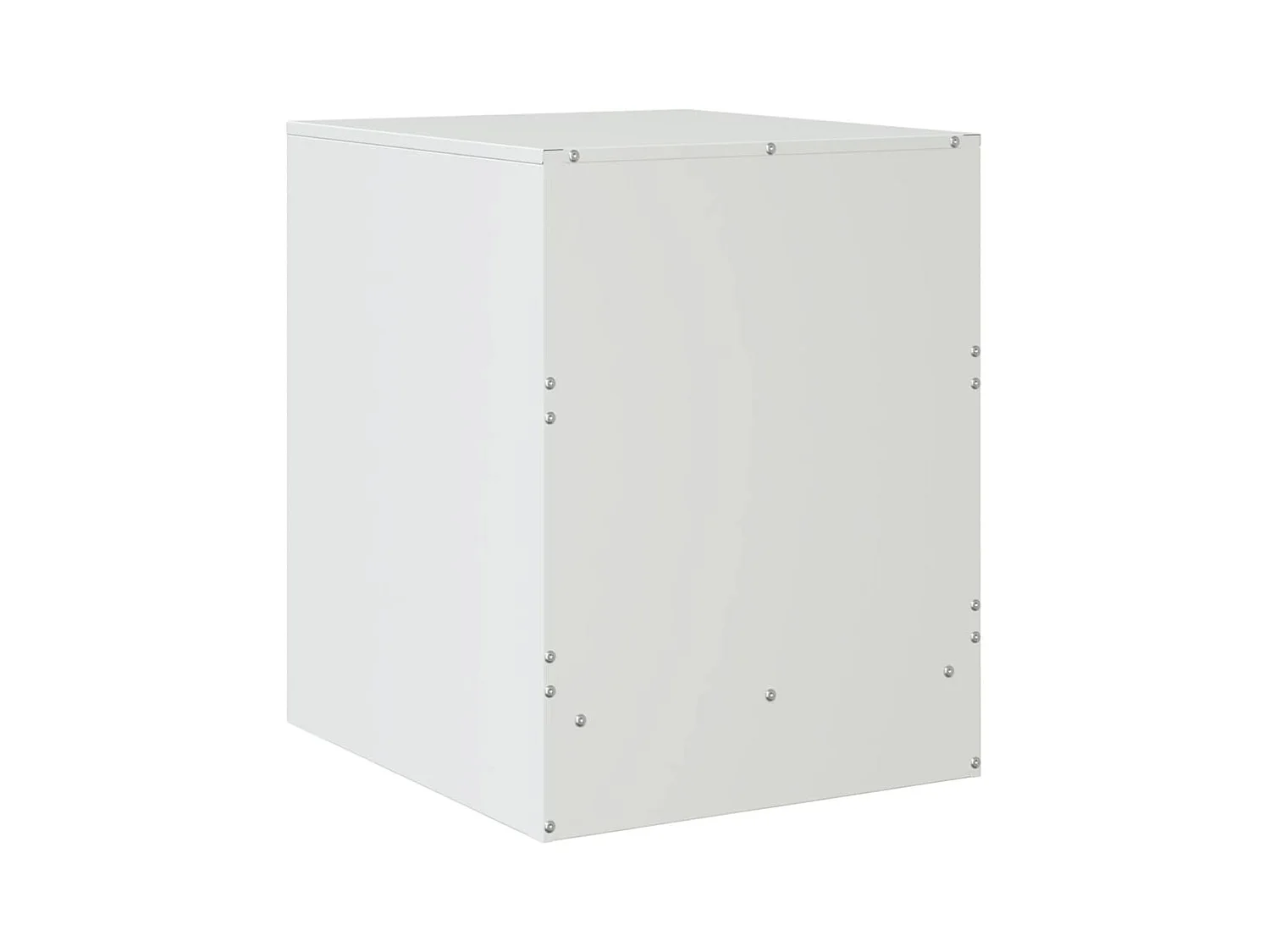 Groton  Tables de chevet 2 pcs blanc 34,5x39x44 cm acier