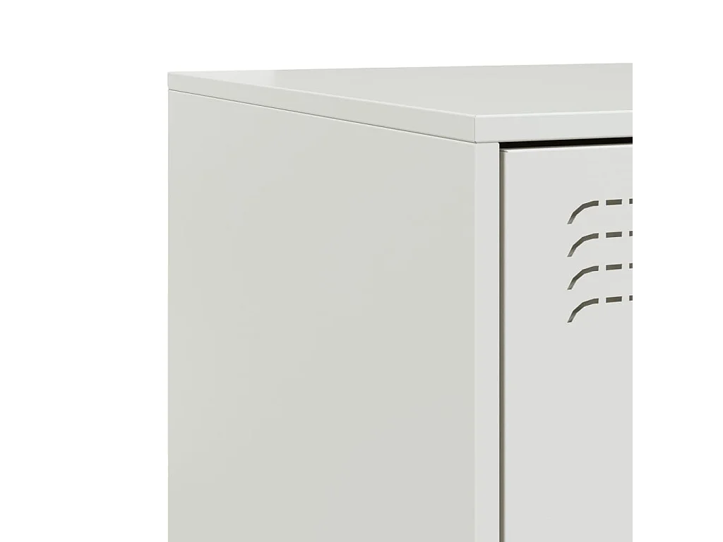 Groton  Tables de chevet 2 pcs blanc 34,5x39x44 cm acier