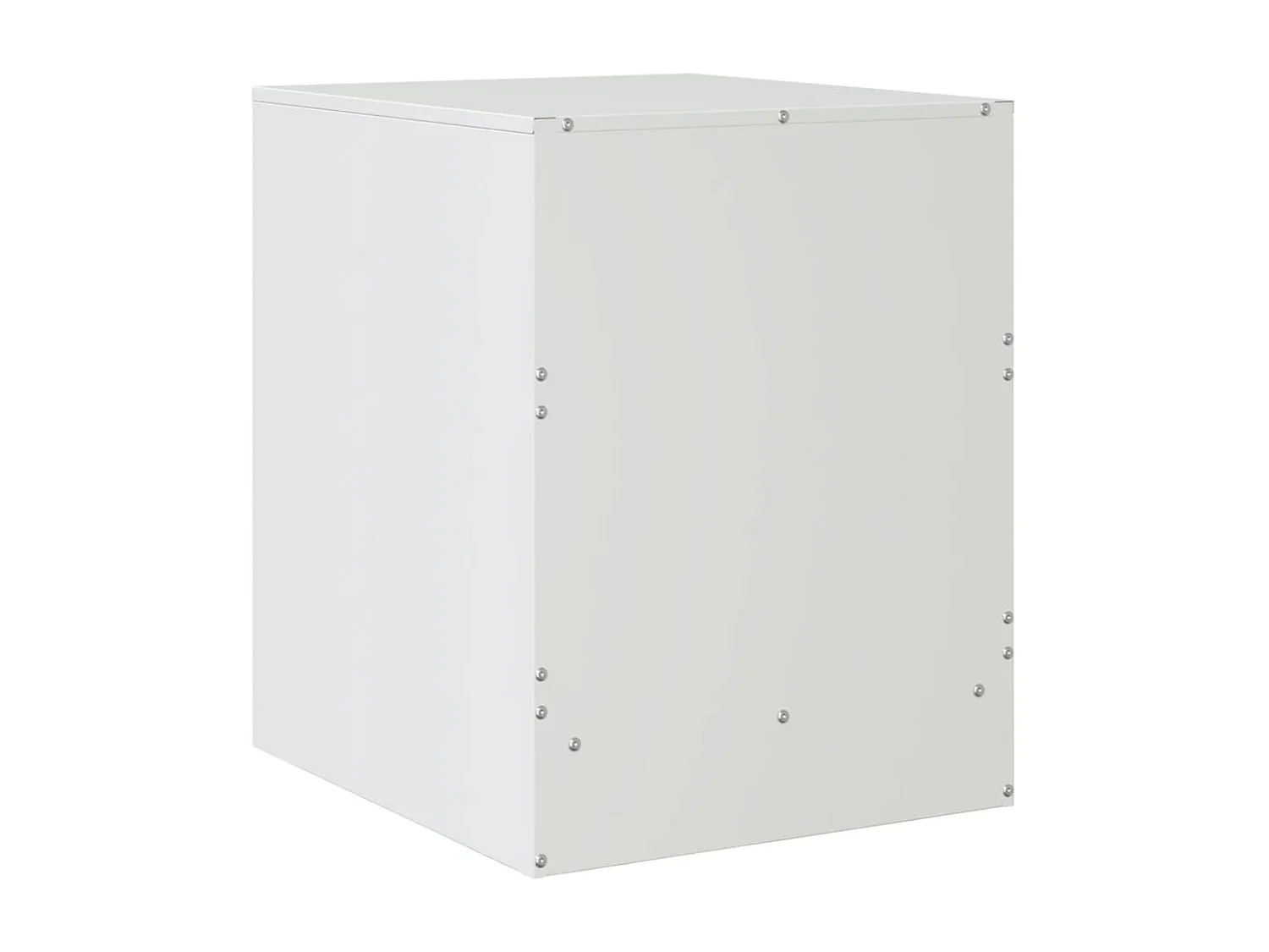 Groton  Tables de chevet 2 pcs blanc 34,5x39x44 cm acier