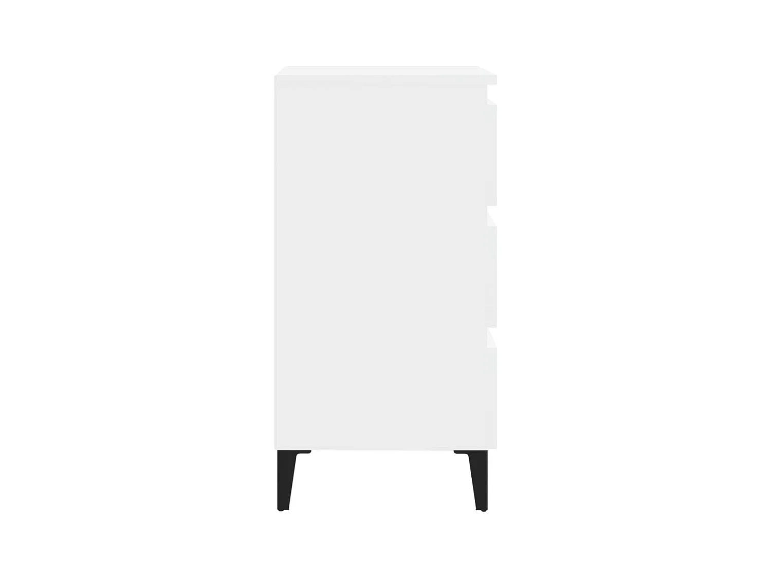 Artan  Table de chevet avec pieds en métal blanc 40x35x69 cm