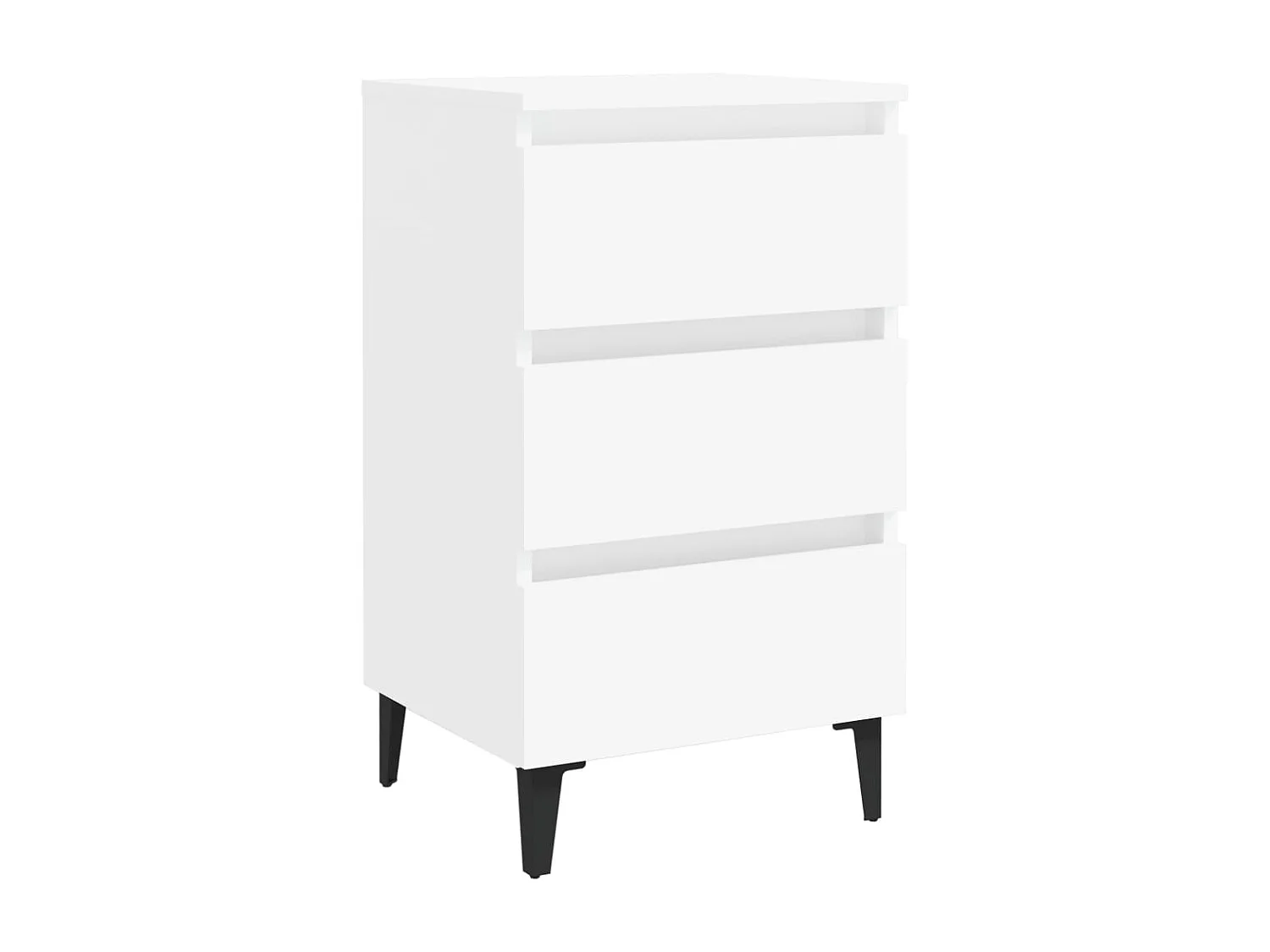 Artan  Nachtkastje met metalen poten 40x35x69 cm wit