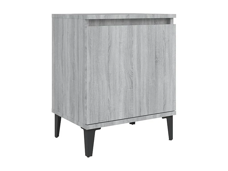 Council Bluffs  Nachtkastje met metalen poten 40x30x50 cm grijs sonoma eiken