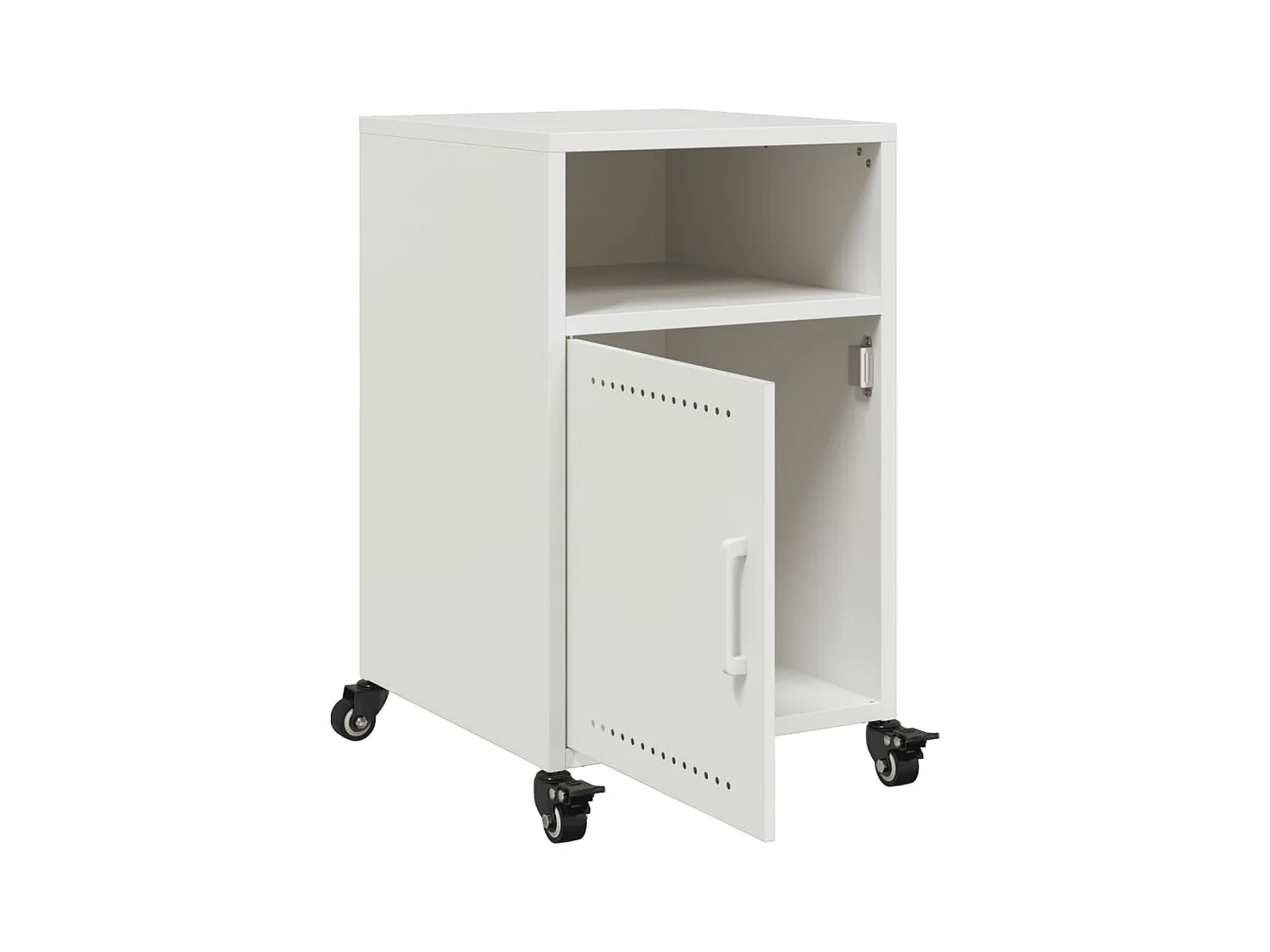 Jana  Tables de chevet 2 pcs blanc 36x39x59 cm acier