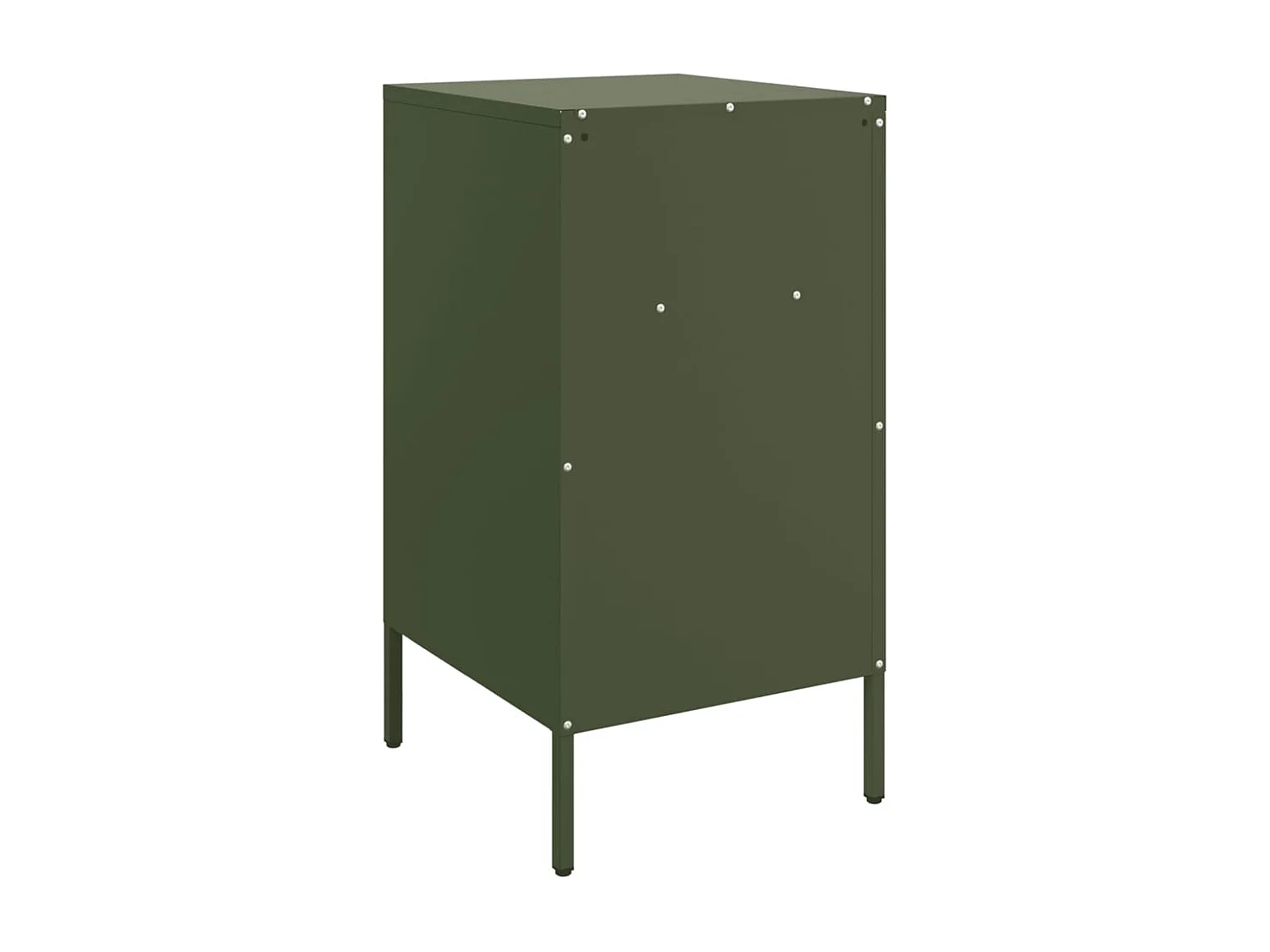 Vyndor  Tables de chevet 2 pcs vert olive 36x39x68 cm acier