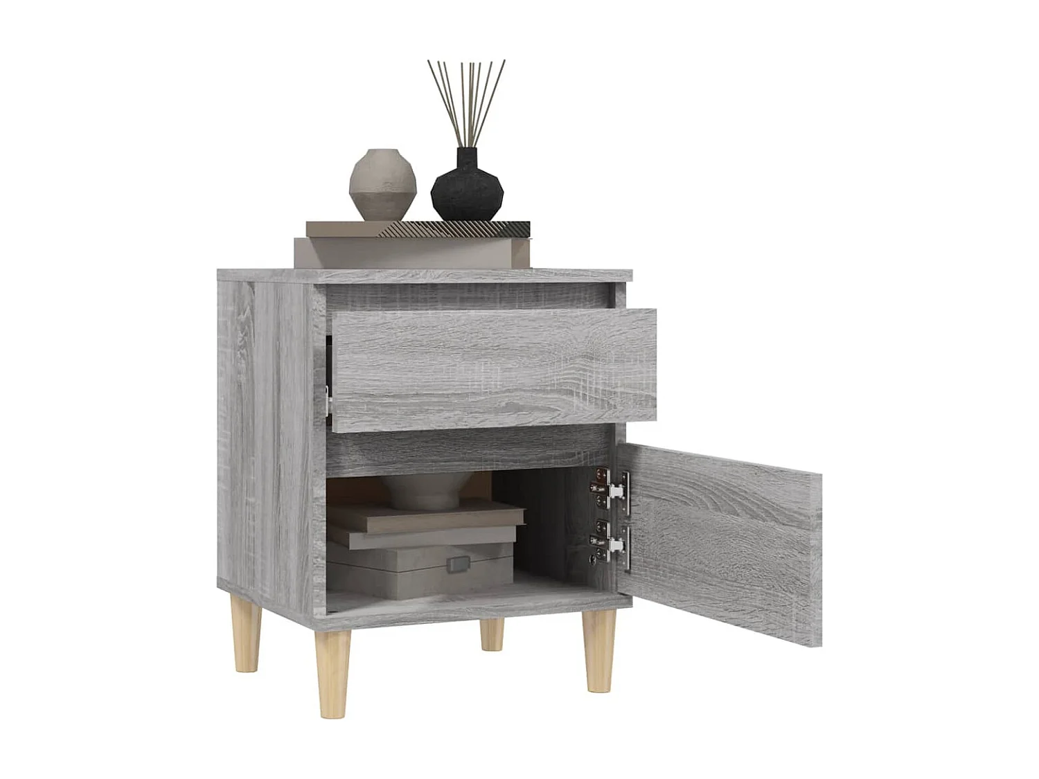 Montmorency  Table de chevet Sonoma gris 40x35x50 cm