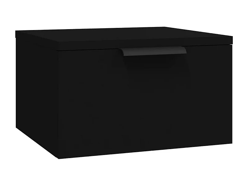 Steve James  Wand-Nachttisch Schwarz 34x30x20 cm