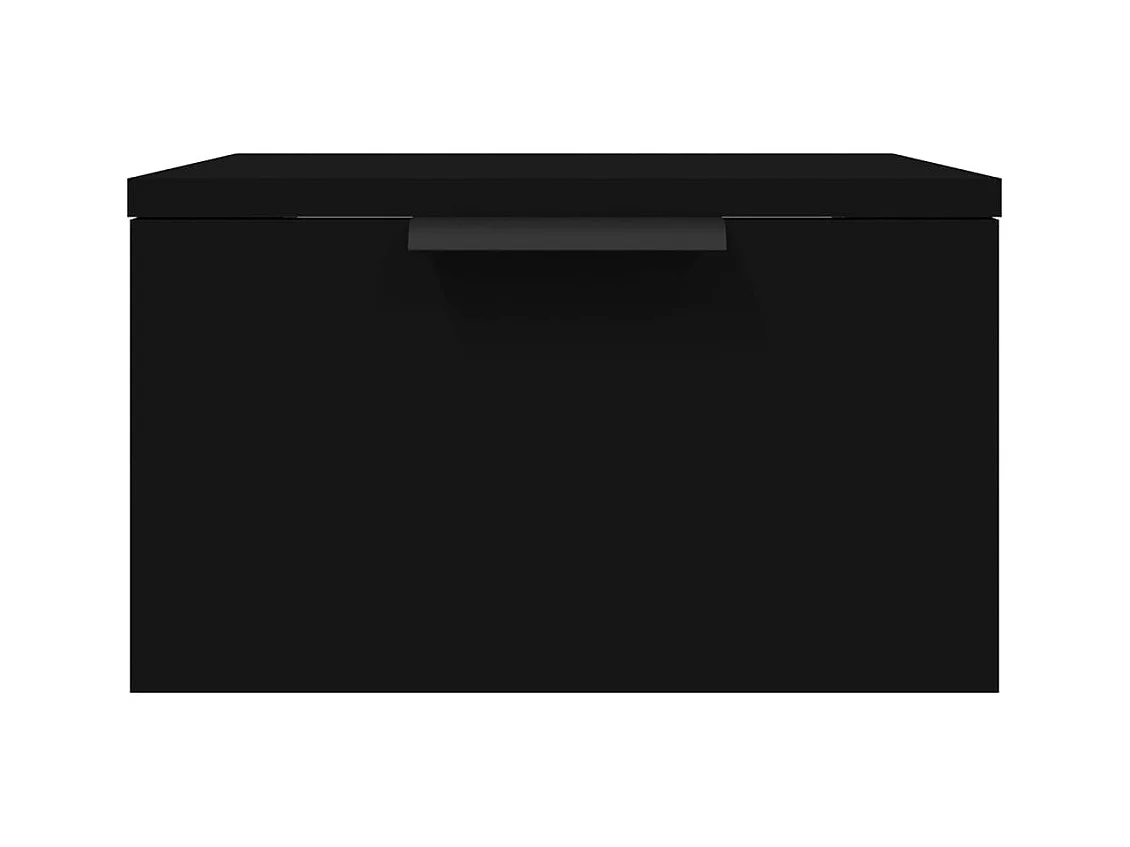 Steve James  Table de chevet murale noir 34x30x20 cm