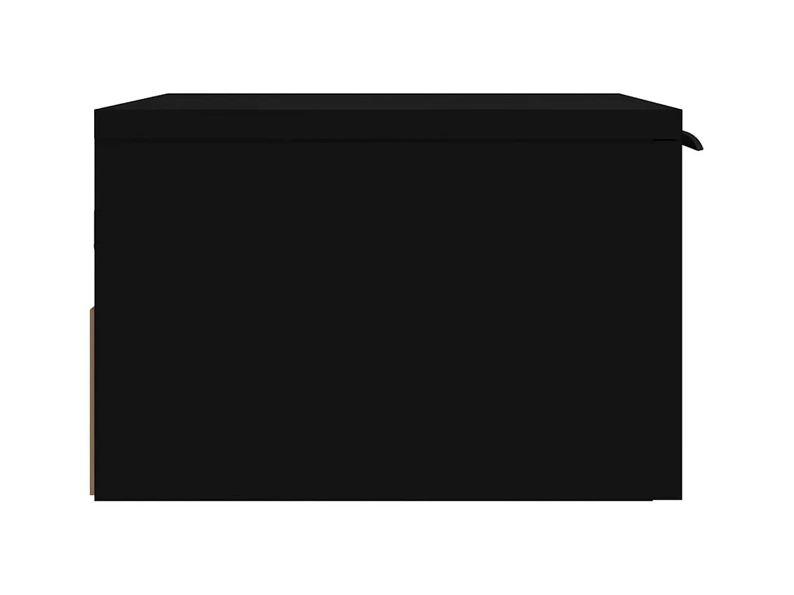 Steve James  Table de chevet murale noir 34x30x20 cm