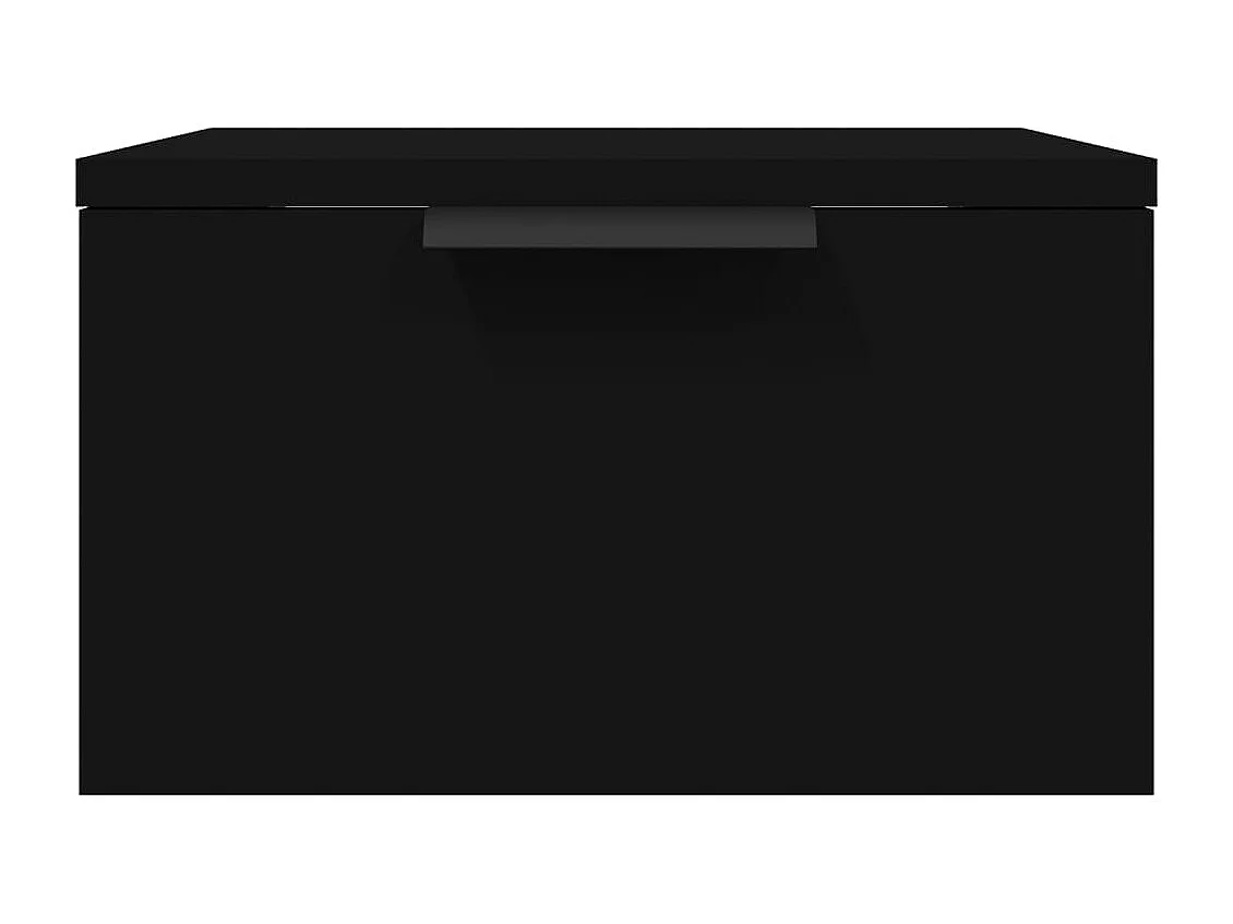 Steve James  Comodino a Muro Nero 34x30x20 cm