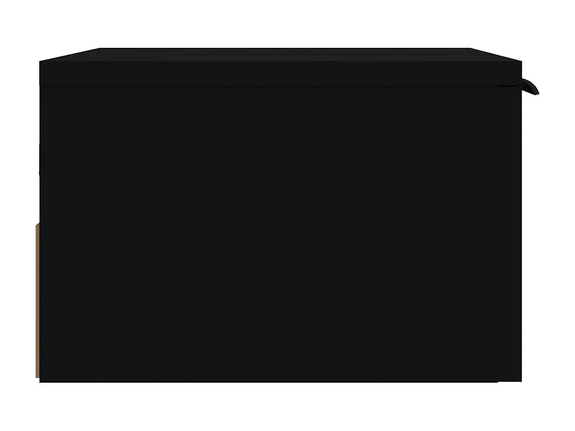 Steve James  Comodino a Muro Nero 34x30x20 cm