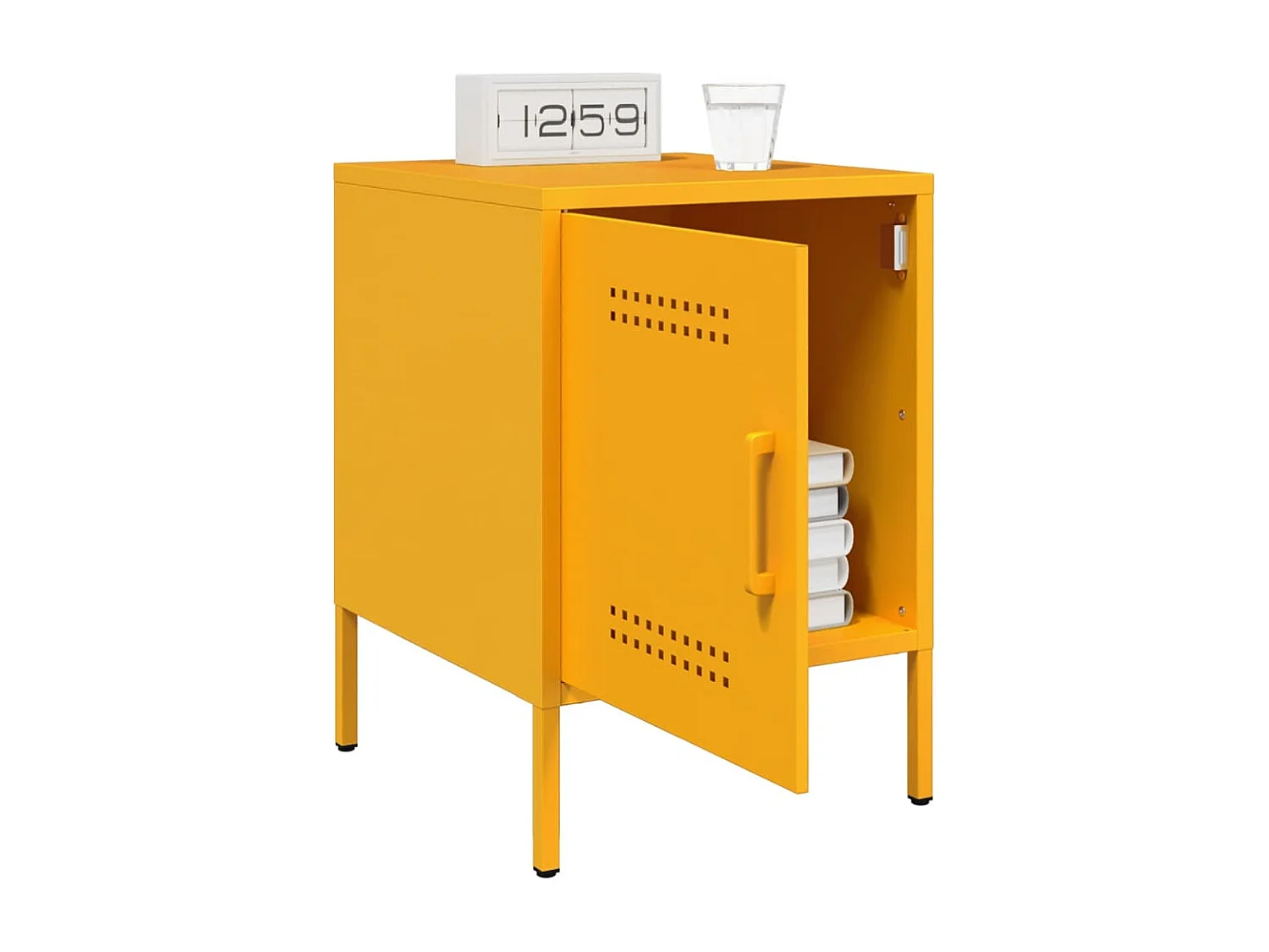 Adam Scott  Tables de chevet 2 pcs jaune moutarde 36x39x50,5 cm acier