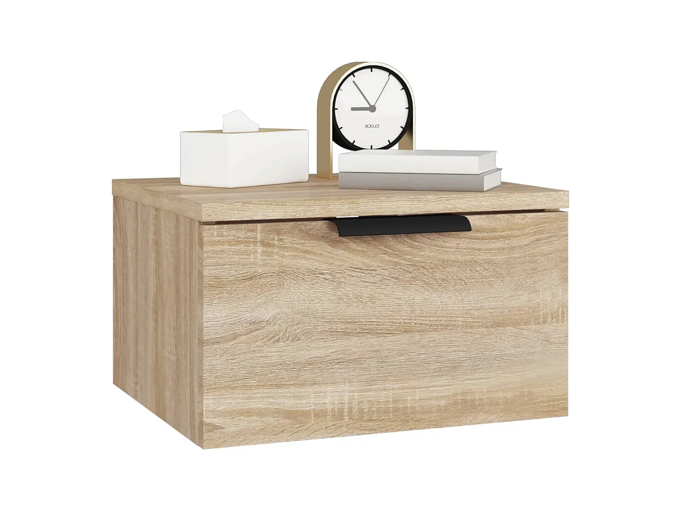 Steve James  Table de chevet murale Chêne sonoma 34x30x20 cm