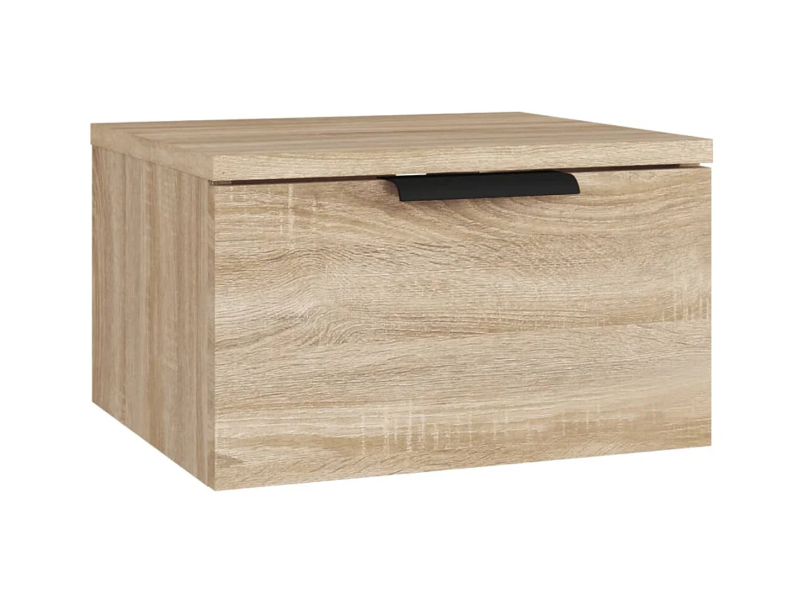 Steve James  Table de chevet murale Chêne sonoma 34x30x20 cm