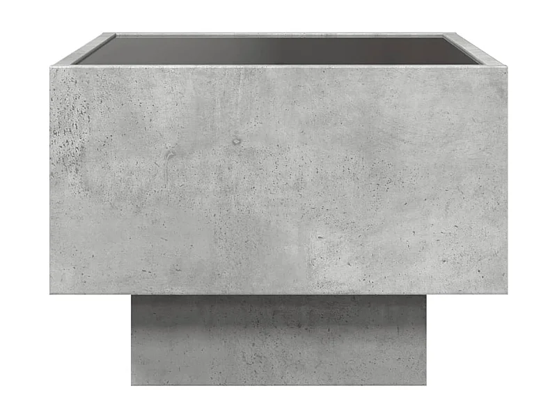 Myrla  Table de chevet avec LED infini gris béton 40x40x30 cm
