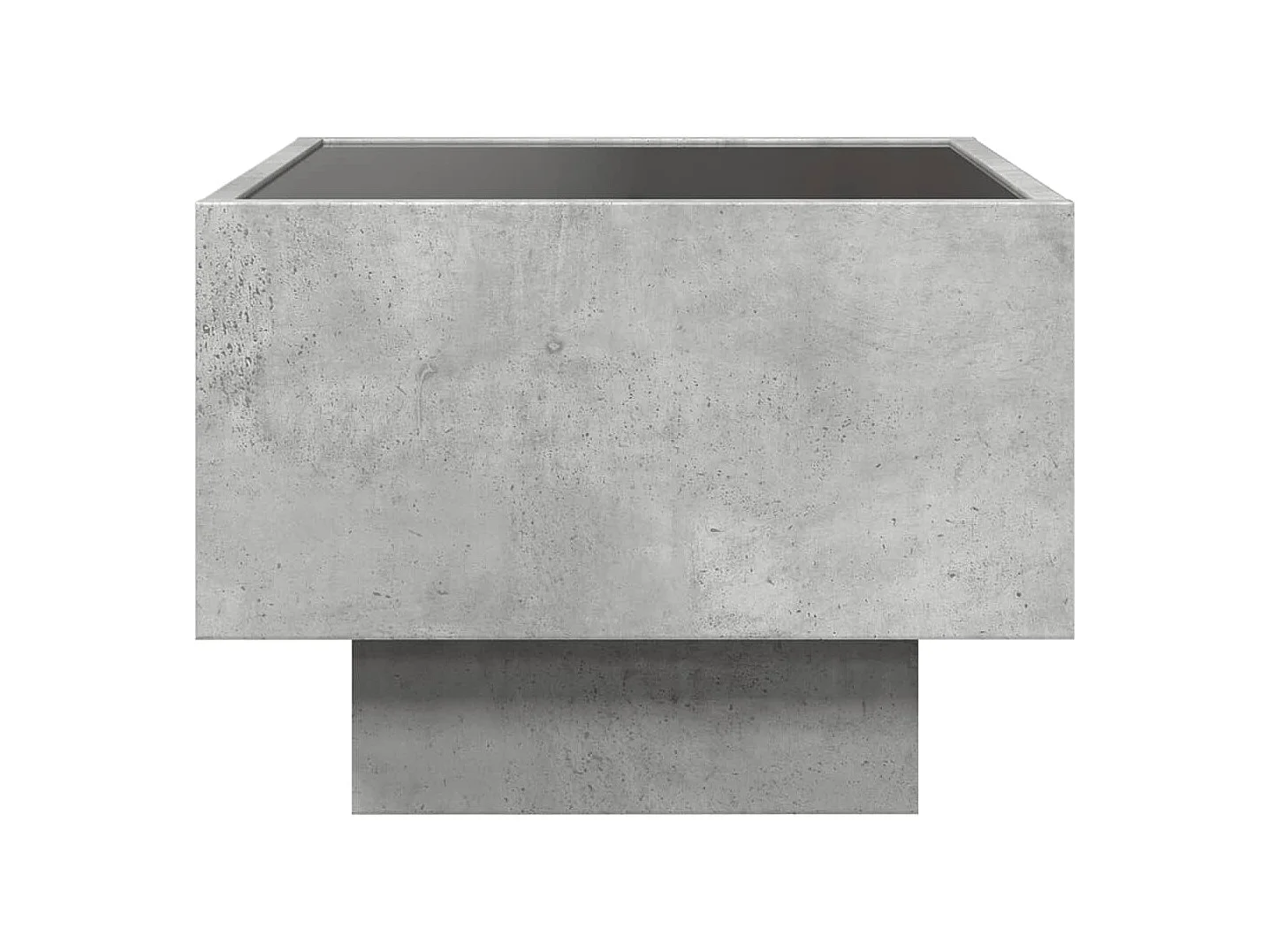 Myrla  Table de chevet avec LED infini gris béton 40x40x30 cm