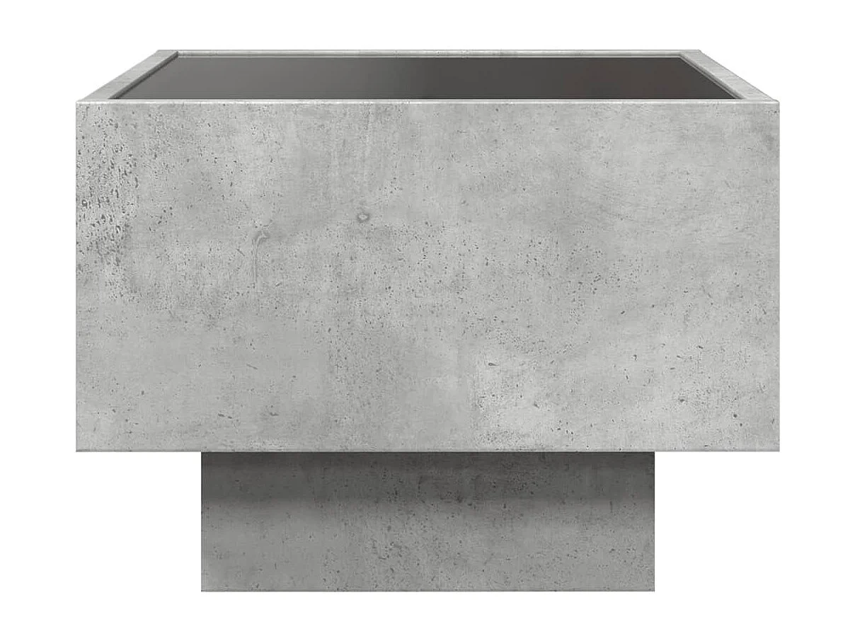 Myrla  Table de chevet avec LED infini gris béton 40x40x30 cm