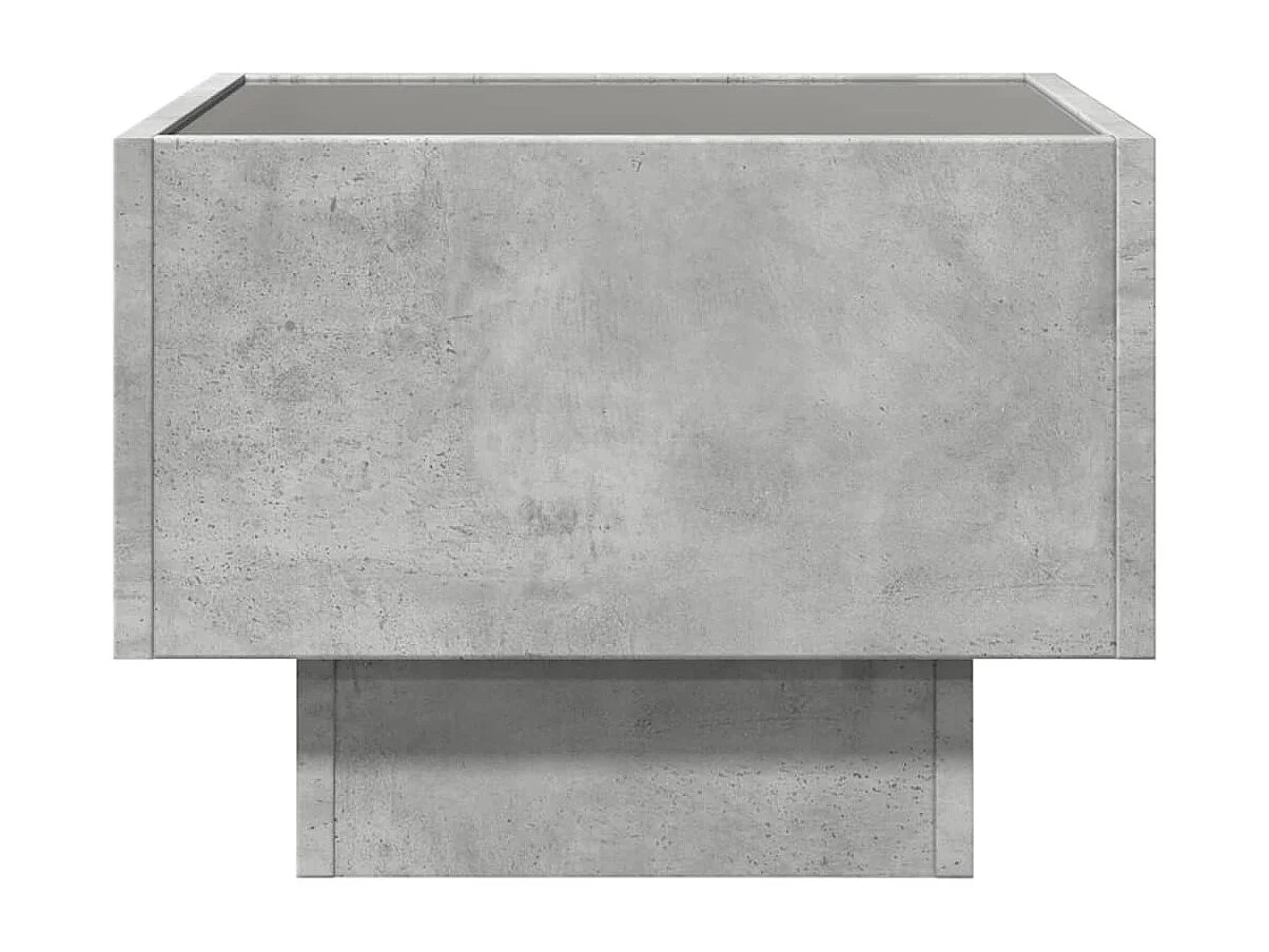 Myrla  Table de chevet avec LED infini gris béton 40x40x30 cm