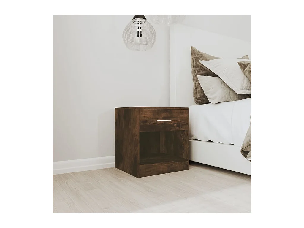 Gralina  Tables de chevet 2 pcs avec tiroir Chêne fumé