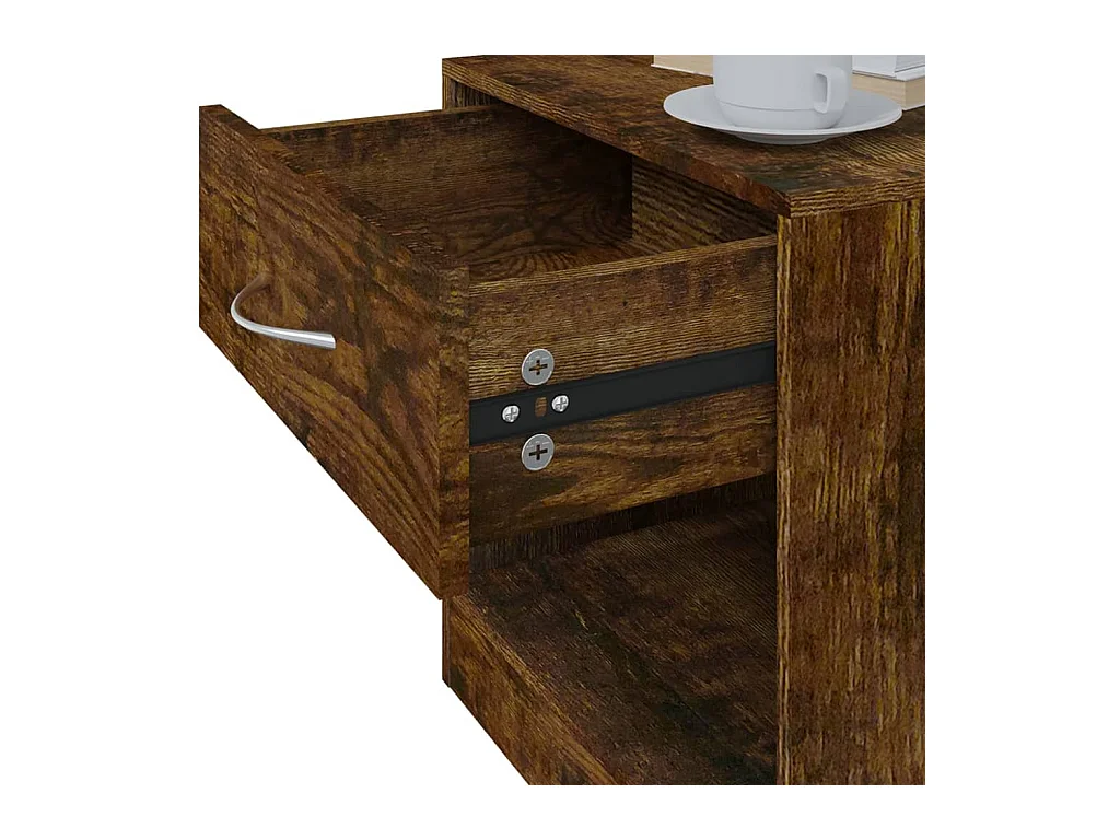 Gralina  Tables de chevet 2 pcs avec tiroir Chêne fumé