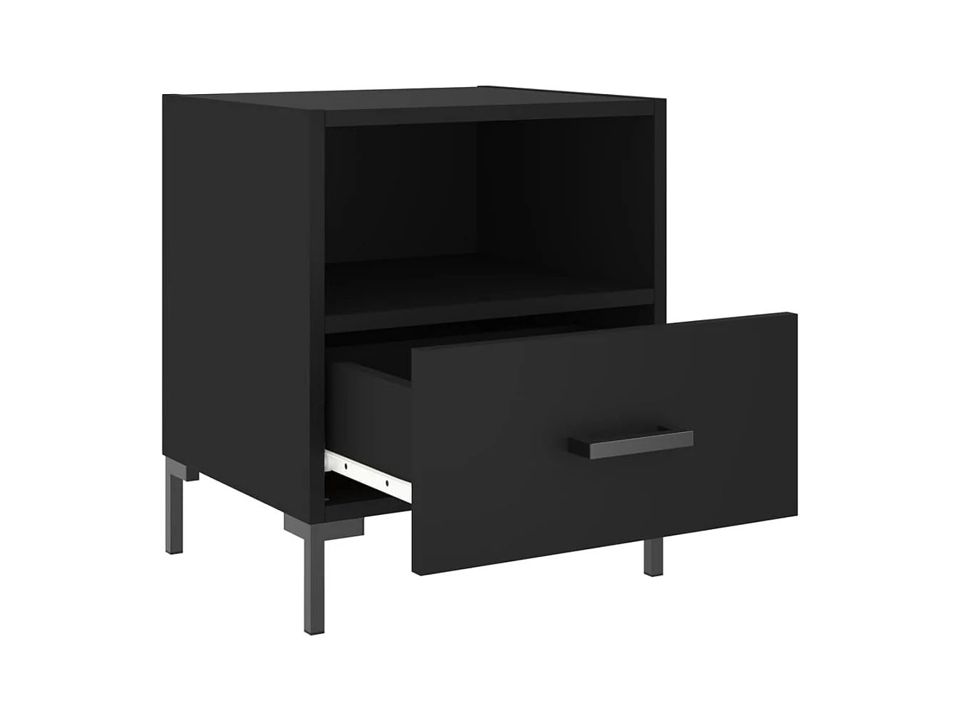 Paul-Henri  Tables de chevet 2 pcs noir 40x35x47,5 cm bois d’ingénierie