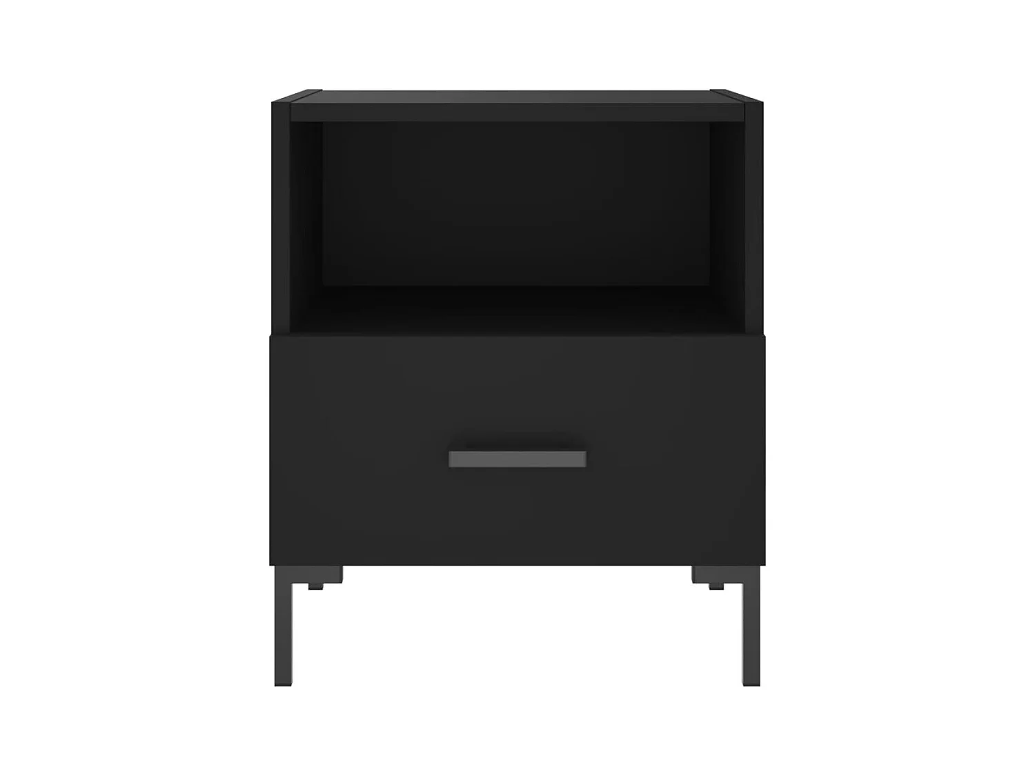 Paul-Henri  Tables de chevet 2 pcs noir 40x35x47,5 cm bois d’ingénierie