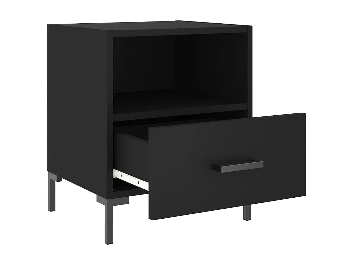 Paul-Henri  Comodini 2 pz Neri 40x35x47,5 cm in Legno Multistrato