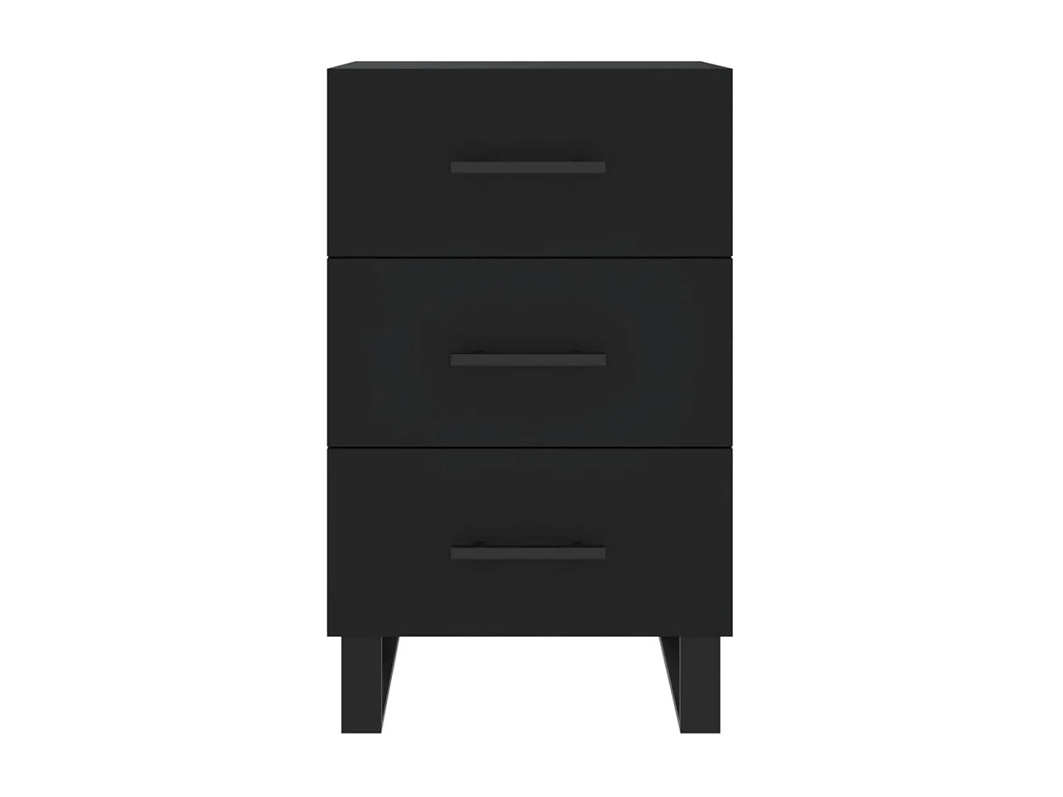 Eilven  Table de chevet noir 40x40x66 cm bois d'ingénierie