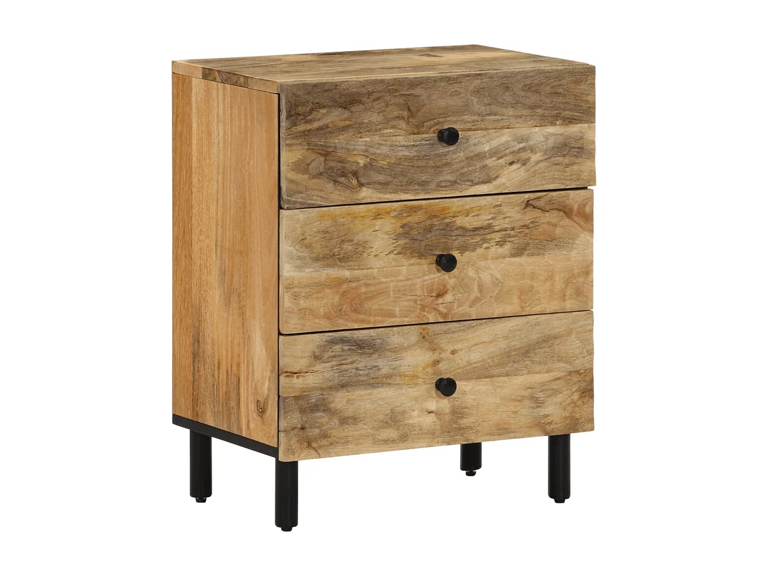 Asrin  Table de chevet 50x33x60 cm bois de manguier massif