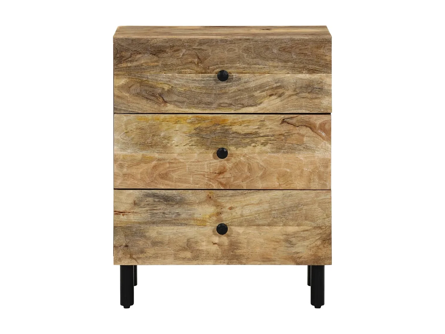 Asrin  Table de chevet 50x33x60 cm bois de manguier massif