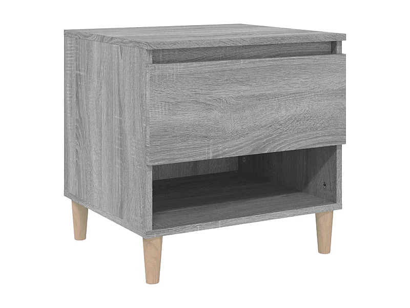 Galorn  Mesita de noche madera contrachapada gris Sonoma 50x46x50 cm