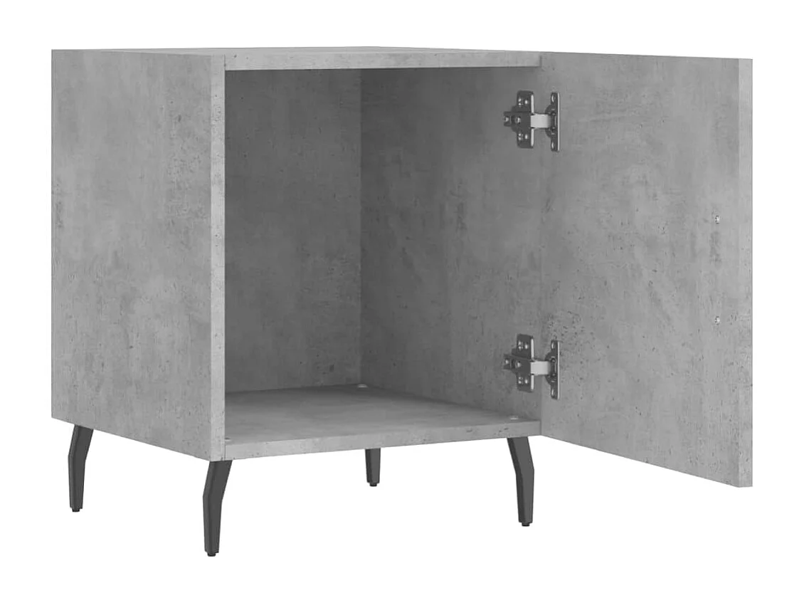 Volda  Tables de chevet 2 pcs gris béton 40x40x50 cm bois d’ingénierie