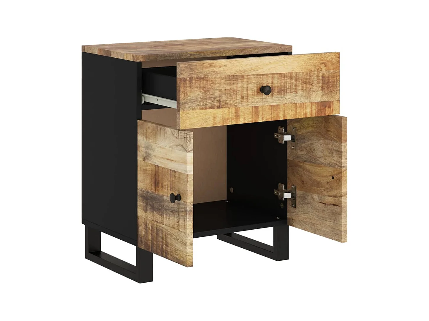 Bondy  Table de chevet 50x33x60 cm Bois de manguier et d'ingénierie