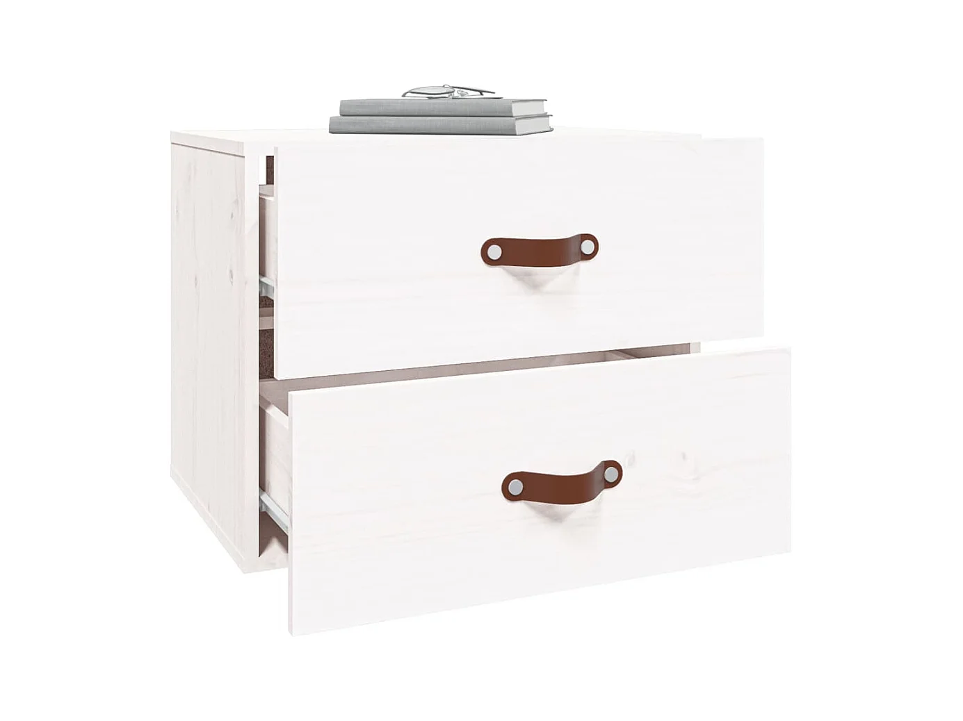 Elmont  Tables de chevet murales 2 pcs Blanc 50x36x40 cm