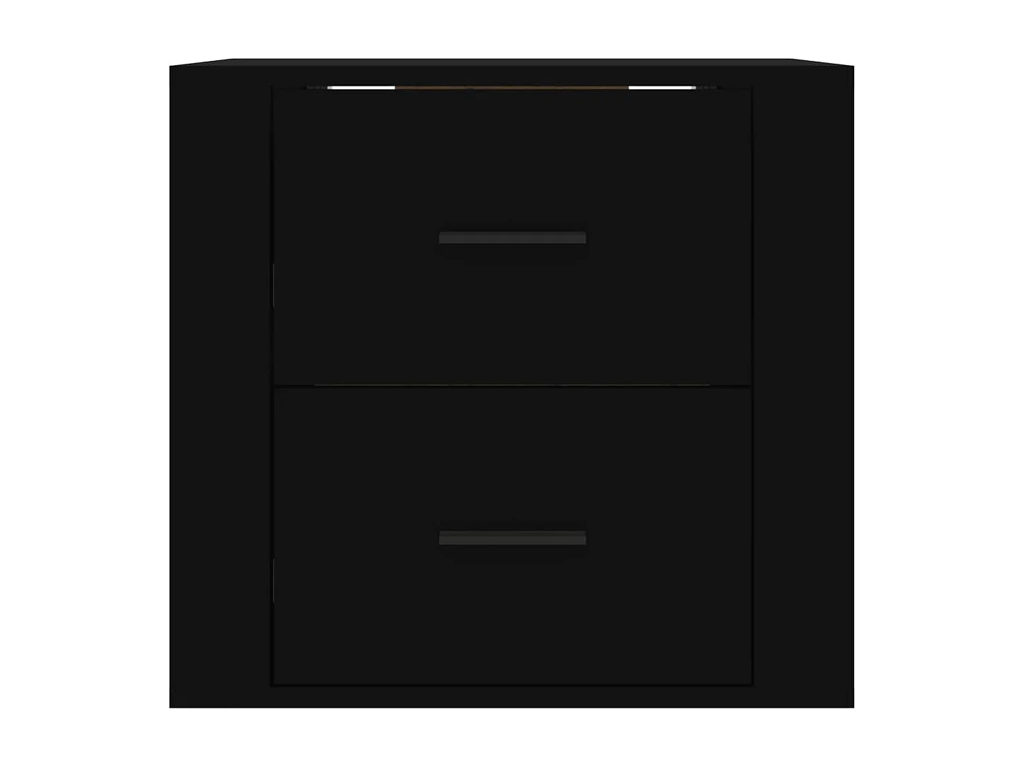 Goshen  Table de chevet murale Noir 50x36x47 cm